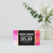 ピンクのはっきりした水色のラッシュエクステンション紹介 紹介カード (スタンド正面)