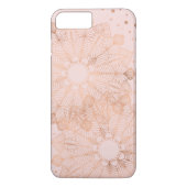 ピンクのばら色の金ゴールドの花の曼荼羅の罰金のフェイクなホイル Case-Mate iPhoneケース (裏面)
