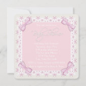 ピンクのひつじのベビーシャワー 招待状 (裏面)