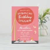 ピンクのひばち誕生日ディナー ひばちパーティー 招待状 (スタンド正面)