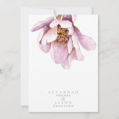 ピンクのひまわりミニマル |結婚式招待状 招待状 (裏面)