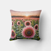 ピンクのひまわり畑 クッション (裏面)