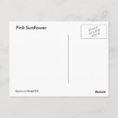 ピンクのひまわり51 ~ ポストカード (裏面)