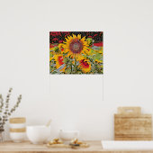 ピンクのひまわり ポスター (キッチン)