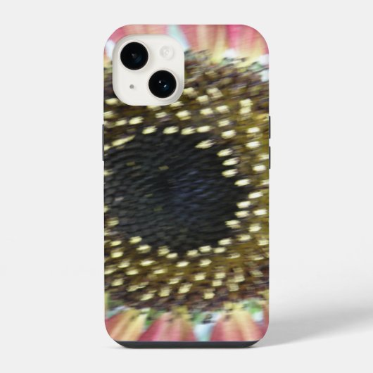 ピンクのひまわり iPhoneケース (裏面)