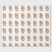 ピンクのひよこ ラッピングペーパー (フラット)