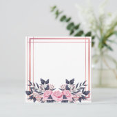 ピンクのふちの花束 招待状 (スタンド正面)