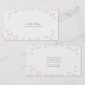 ピンクのふわふわした素朴なブドウの気品ある花の枝 名刺 (正面/裏面)