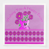 ピンクのふわふわクマ (正面)