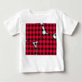 ピンクのぶくぶくハーレクイン ベビーTシャツ