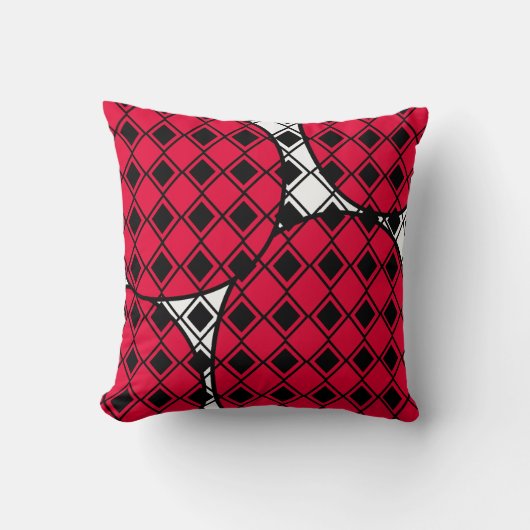 ピンクのぶよぶよハーレクイン クッション (正面)