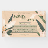 ピンクのほっぺの花の円 横断幕 (横)