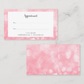 ピンクのぼかし予約カード 名刺 (正面/裏面)