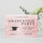 ピンクのぼかし背景 招待状 (スタンド正面)