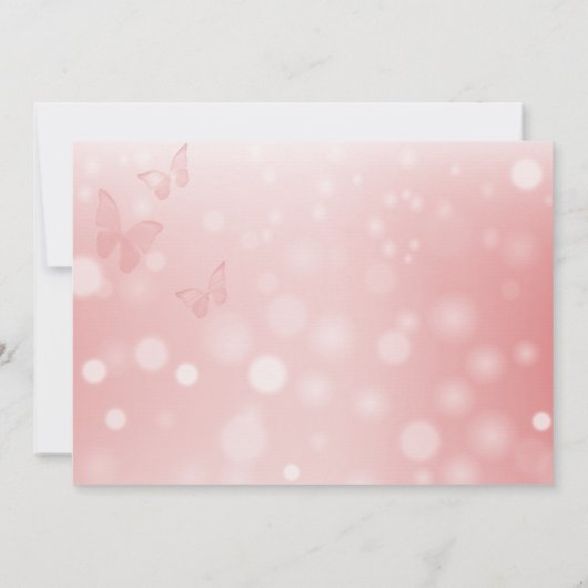 ピンクのぼかし背景 招待状 (裏面)