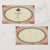 ピンクのぼろぼろのシックな名刺 名刺 (正面/裏面)