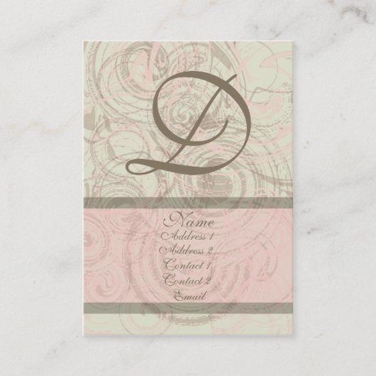 ピンクのぽっちゃりした名刺の珍味 名刺 (正面)