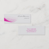 ピンクのまつげのメーキャップアーティスト スキニー名刺 (正面/裏面)