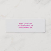 ピンクのまつげのメーキャップアーティスト スキニー名刺 (裏面)