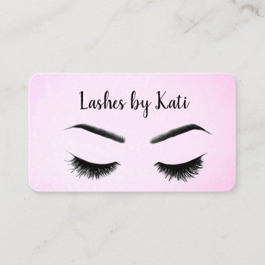 ピンクのまつ毛 名刺 (正面)