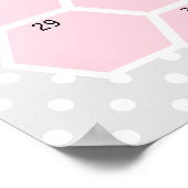 ピンクのまわりにベビー誕生日予測カレンダー ポスター (角)