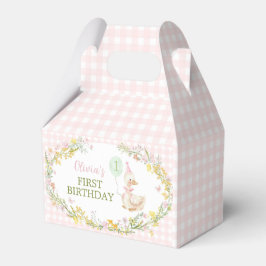 ピンクのやさしいガチョウのフラワーガール誕生日ギフトボックス フェイバーボックス