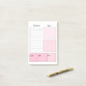 ピンクのやることリスト Post-it® ノート ポストイット (デスク上)