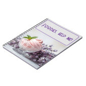 ピンクのアイスクリームと薄紫花&グリーンミント ノートブック (左側)