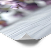 ピンクのアイスクリームと薄紫花&グリーンミント ポスター (角)