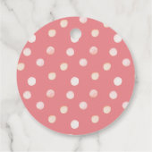 ピンクのアイスクリームをすくってあげた ブライダルシャワーの彼女 フェイバータグ (裏面)