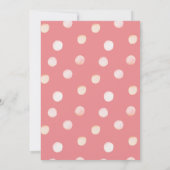 ピンクのアイスクリームをすくってあげた ブライダルシャワーの彼女 招待状 (裏面)