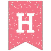 ピンクのアイスクリームスパークラー幸せ1st誕生日バナー バンティングフラッグ (第2の旗)