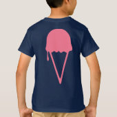 ピンクのアイスクリーム Tシャツ (裏面)