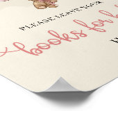 ピンクのアイボリー茶色の本がベビーを待つ ポスター (角)