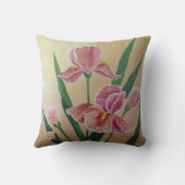 ピンクのアイリス枕 クッション (裏面)