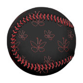 ピンクのアウトライン蝶ブラックサンダー_コーブ 野球ボール (正面左)