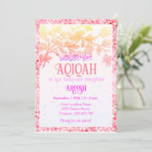 ピンクのアキーカ - アキーカ - ムスリムの女の子の招待状 招待状 (スタンド正面)