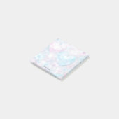 ピンクのアクアハートとフラワーズノートを投稿 ポストイット (アングル)