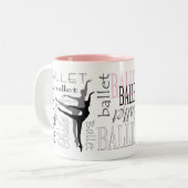 ピンクのアクセントのアラベスクのマグ(カスタマイズ可能な) ツートーンマグカップ (正面左)