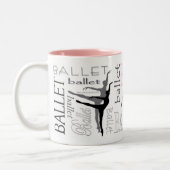 ピンクのアクセントのアラベスクのマグ(カスタマイズ可能な) ツートーンマグカップ (左)