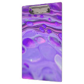 ピンクのアクリルパープル、流体アート絵画の大理石 クリップボード (左)
