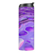 ピンクのアクリルパープル、流体アート絵画の大理石 タンブラー (回転左)