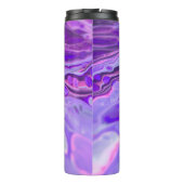 ピンクのアクリルパープル、流体アート絵画の大理石 タンブラー (裏面)