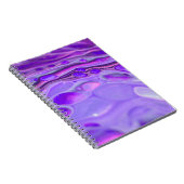 ピンクのアクリルパープル、流体アート絵画の大理石 ノートブック (右側)