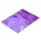 ピンクのアクリルパープル、流体アート絵画の大理石 ノートブック (左側)