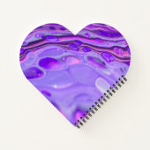 ピンクのアクリルパープル、流体アート絵画の大理石 ノートブック (裏面)