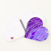 ピンクのアクリルパープル、流体アート絵画の大理石 ノートブック (内部)