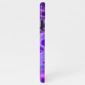 ピンクのアクリルパープル、流体アート絵画の大理石 iPhoneケース (右側)