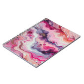 ピンクのアクリル流し込みデザインが好きな人 ノートブック (左側)