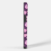 ピンクのアクリル絵の具の花びら iPhoneケース (右側面)